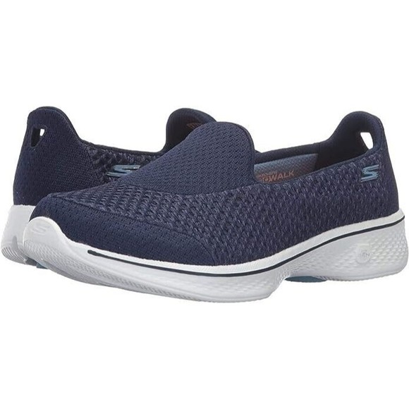 Skechers Women's Goga Max Go Walk 4 Kindle Slip On Walking Shoe Navy Size 10 - Picture 1 of 11